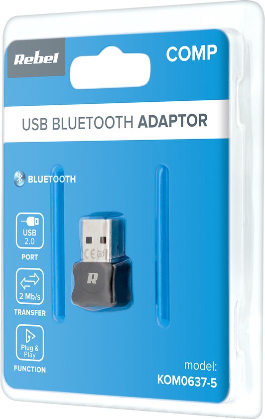 Rebel Comp Serie - Bluetooth USB Adapter 5.0 - Plug&Play - NanoStick | bol