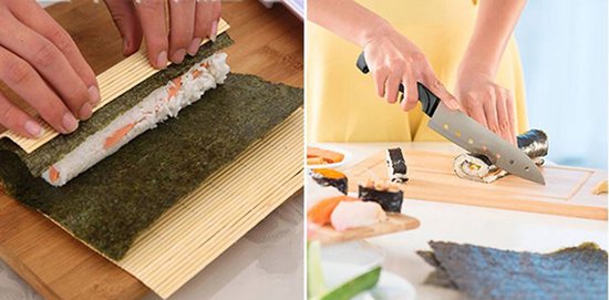 Merkloos - Sushi Set - Rol Bazooka - Nóż - Mat — afbeelding 4