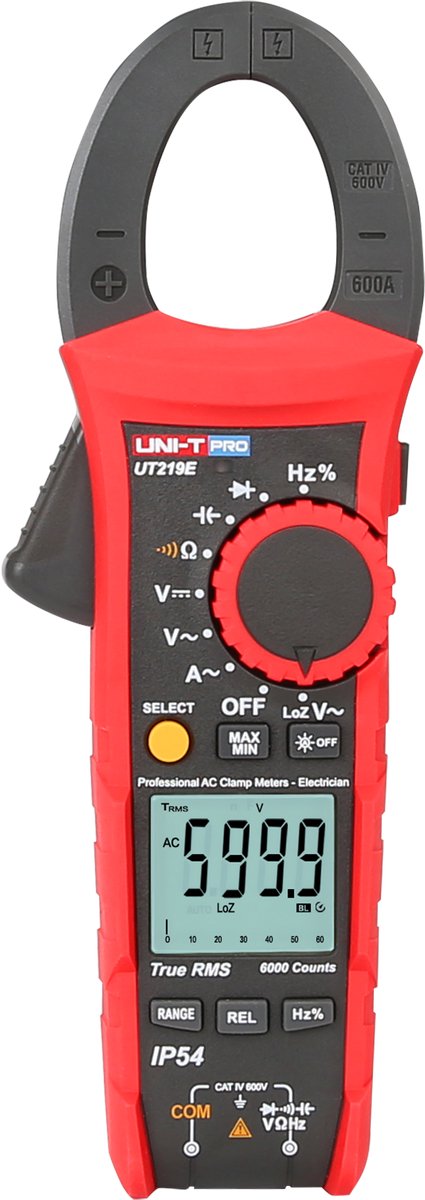 UNI-T PRO UT219E - Ampèremeter - 600A - True RMS