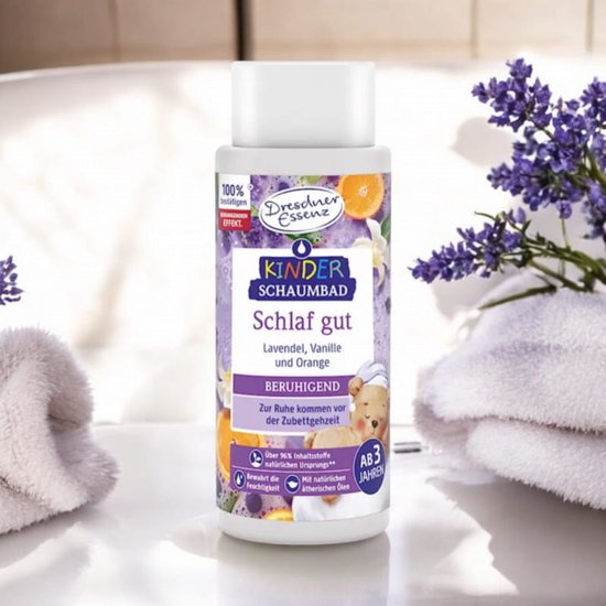 Dresdner Essenz - Kinderen Badschuim - 300ml - Lavendel en Sinaasappel - Vegan — afbeelding 2