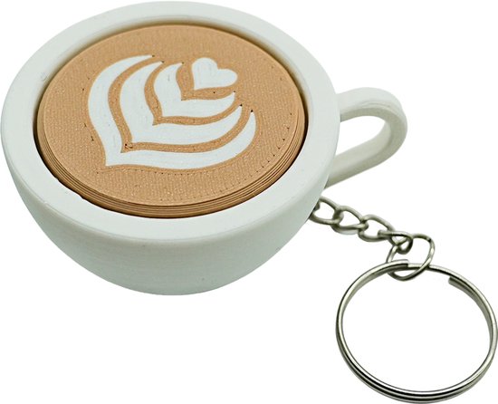 Porte-clés fidget clicker en forme de tasse à café