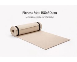 Yoga mat 180×50 cm – Fitness mat antislip – Lichtgewicht sportmat – PE schuim mat – Gym mat voor thuis & workout – Rolbaar & compact – 0,6 cm dik