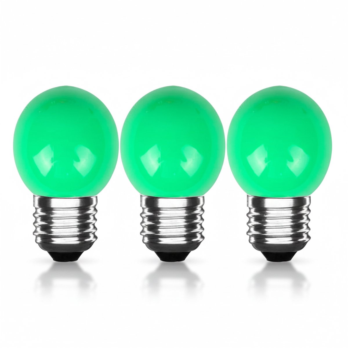 LED Kogellamp E27 Groen - 300 lumen - 3W - IP20 - G45 - 230V - 3 stuks