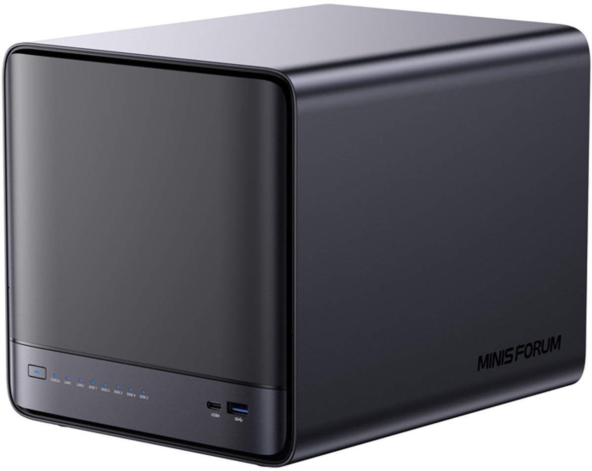 MINI-PC Minis Forum NAS N5 AMD Ryzen 7 H255, 16GB+128GB OS storage