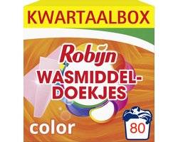 Robijn - Wasmiddeldoekjes Color - 5 x 16 stuks - Voordeelverpakking