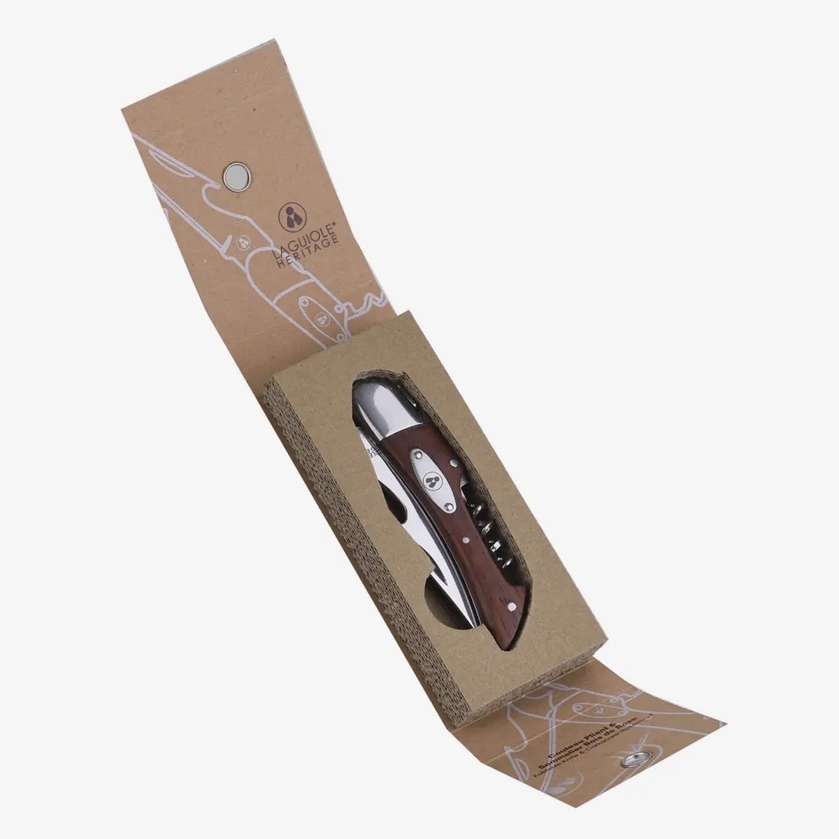 LAGUIOLE HERITAGE - Foldable Knife & Corkscrew - Rosewood