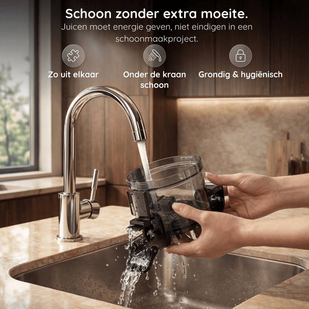 Safecourt Kitchen Slow Juicer XXL - sapcentrifuge Zwart thumbnail 5