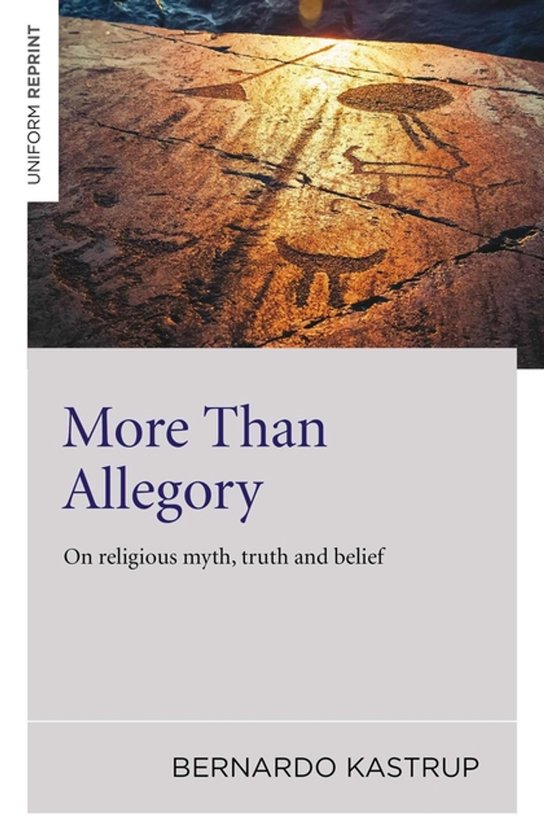 Livre 'More Than Allegory' avec une image de gravures rupestres anciennes représentant une chaise et la lumière du soleil.