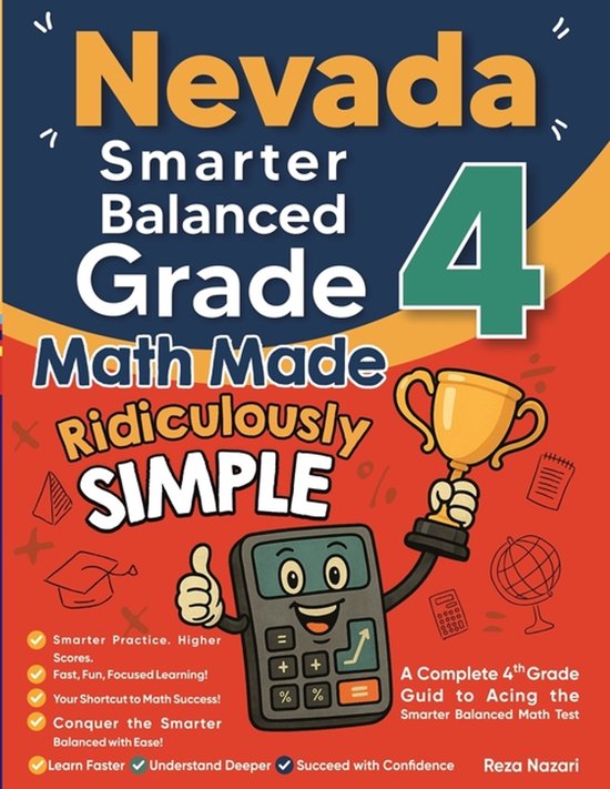Nevada Smarter Balanced Grade 4 Math Made Ridiculously Simpl ... - cover