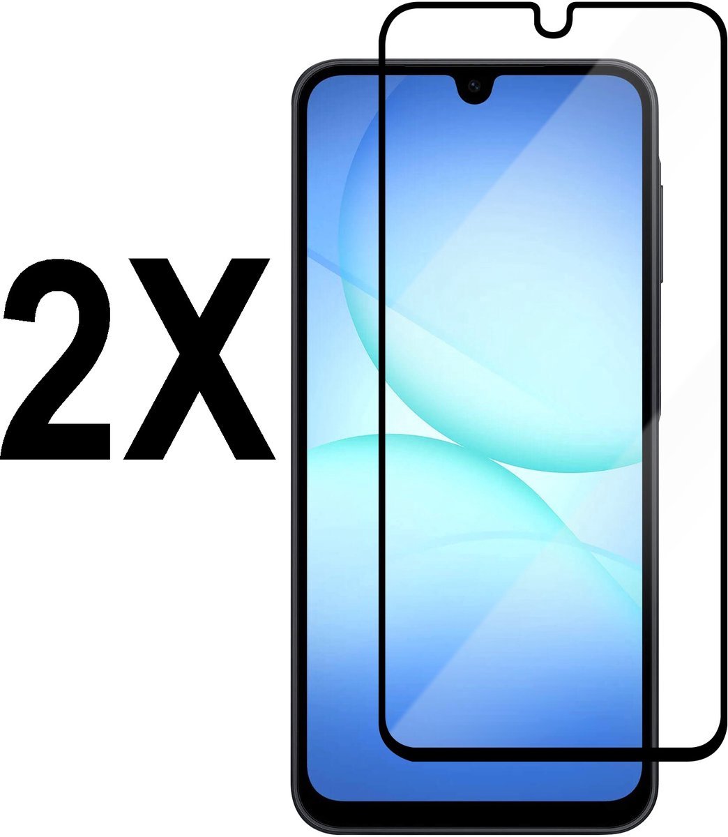 Screenprotector - geschikt voor Samsung Galaxy A26/A27 - FULL COVER - Tempered glass screen protector geschikt voor A26/A27 - glasplaatje - 2 stuks