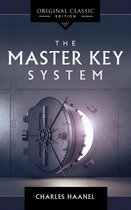 Boekomslag: 'The Master Key System' door Charles Haanel, met een kluisdeur en de tekst 'ORIGINAL CLASSIC EDITION'.