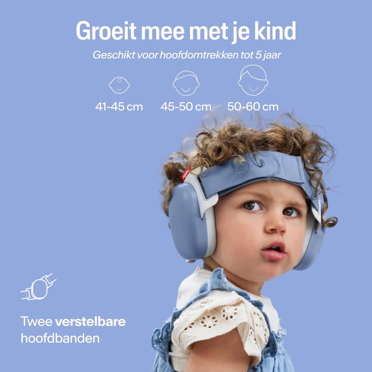 Alpine Muffy Baby Comfort (12-48 Maanden) - CE & ANSI Gecertificeerde Koptelefoon Baby - Verstelbare Gehoorbescherming Baby en Kinderen - Unieke Hoofdband voor Veilige & Comfortabele Pasvorm - 24 dB Demping - Denim Blue – foto 7