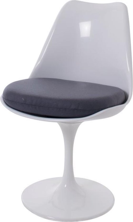 bol.com | Design eetkamerstoel Tulip stoel Zonder armleuning wit.