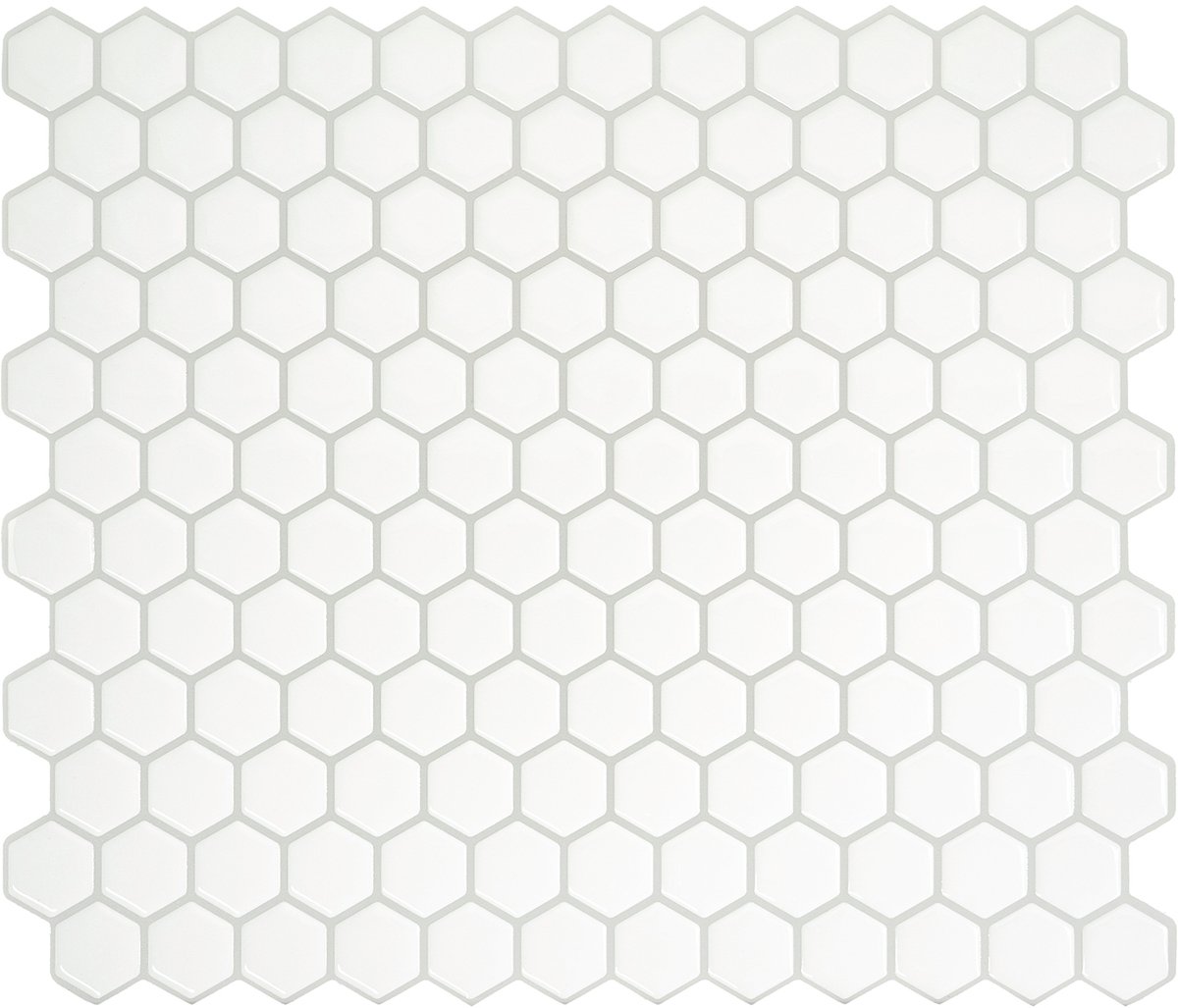 Smart Tiles Zelfklevende keuken achterwand voor keuken en badkamer Hexago Wit 4 24,46x28,6 cm