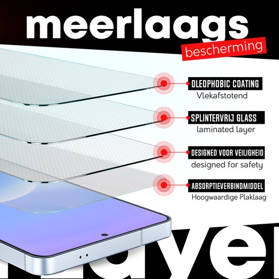 Screenprotector Geschikt voor Samsung A57 Screen protector Tempered Gehard galaxy glas - 2 stuks beschermglas