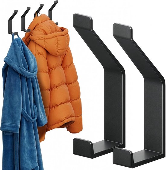 Wandkapstok Met 5 Haken - Hondenpoot Motief Sleutelhanger Zwart