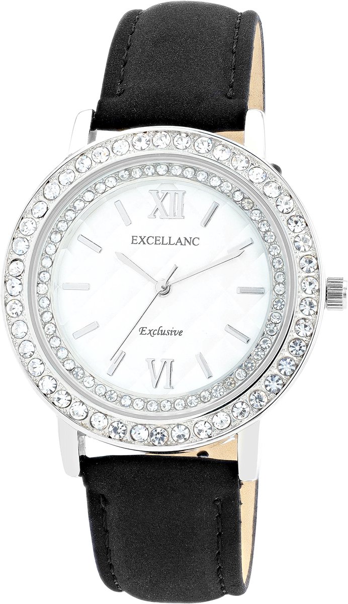 EXCELLANC Dameshorloge van imitatieleer 1900317 elegant polshorloge, Similibe, D: 38 mm, cadeau