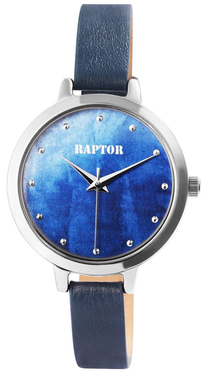 Raptor dameshorloge van echt leer Soepel RAPTOR dameshorloge "Smooth" met echte leren band