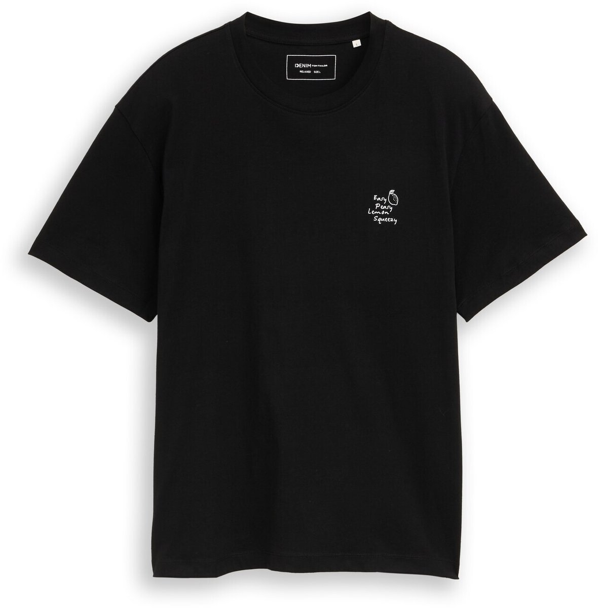 Tom Tailor Denim - Relaxed fit T-shirt van katoen - Maat XL - Black