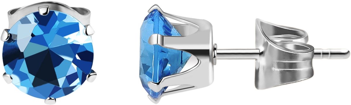 AKZENT Accent Unisex Oorbel Sultana accent oorbellen van roestvrij staal met zirkonia stenen