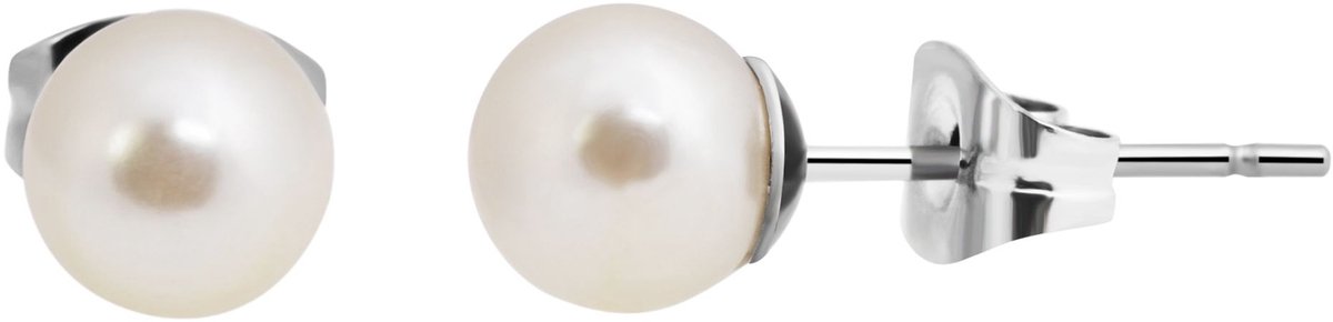 AKZENT Accent dames oorbel Titus Akzent titanium oorbellen met zoetwaterparel