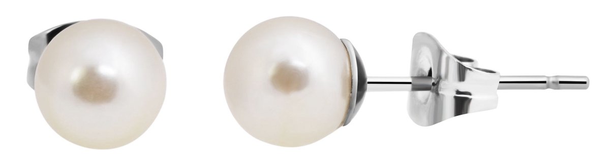 AKZENT Accent dames oorbel Titus Akzent titanium oorbellen met zoetwaterparel