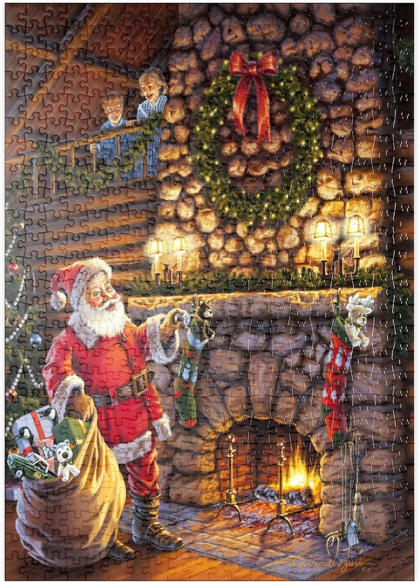Kerst Puzzel - Legpuzzel Stukjes - Ontspanning Thuis - Feestelijke Winterscène - 500 Stukjes