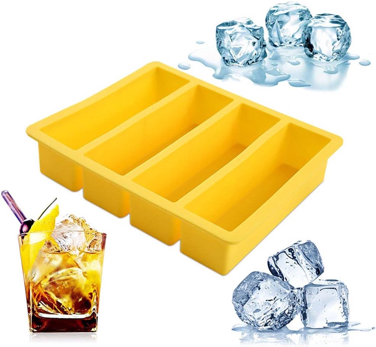 Rechthoekige Silicone IJsblokjesvorm - Mallen voor Keuken - IJsblokjes Trays