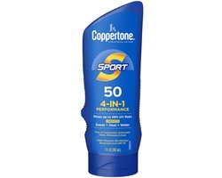 Coppertone SPORT Zonnebrand Lotion SPF 50 – Breedspectrum UVA/UVB Bescherming – Waterbestendig (80 min) – Sneldrogend & Niet Vettig – 207 ml
