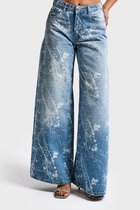 It's Basic - RHINESTONE PALAZZO MID RISE JEANS