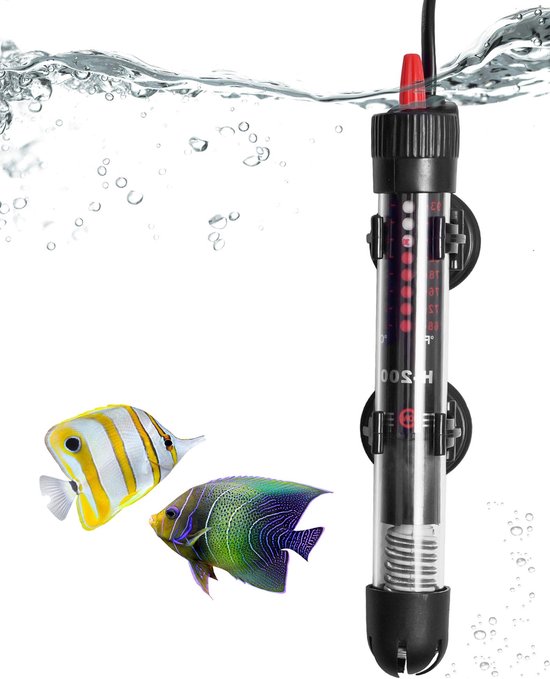 carmdering - Thermostaat - Aquariumverwarming - Verwarmingselement - 25 Watt, kwartsglas 2 mm dik - Nauwkeurigheid ±1°C, instelbaar 20–34°C - IP68 waterdicht, volledig onderdompelb