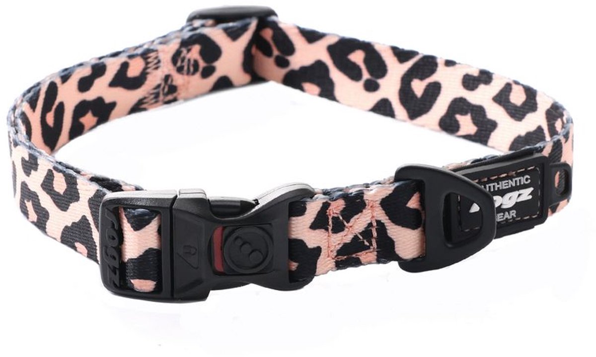 Rogz Fusion Halsband Leopard Pink - Hondenhalsband - L