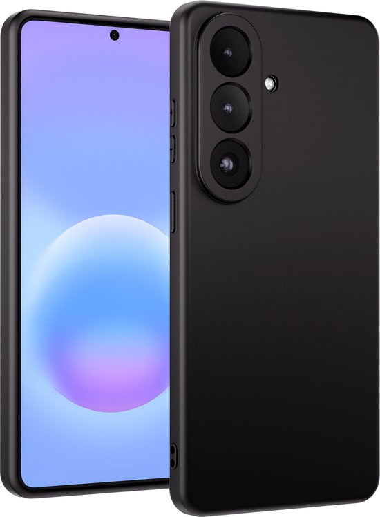 Zwart siliconen hoesje Samsung Galaxy A57 – schokbestendig, slank, stevige grip, toegang knoppen en poorten