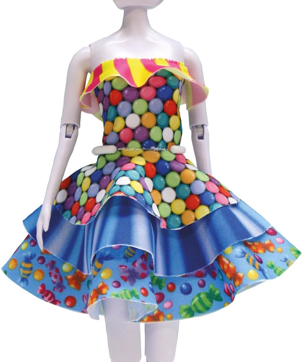Poppenkleding Set - Poppenmode Accessoires - Poppen Aankleden - Couture Ontwerp - 31 x 24 x 1 cm - Multikleur