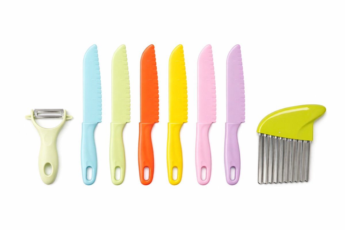 Joybelli® Kindermessenset - 8-delig - Messen - Kindermessen - le petit chef - Mes kind - Kindermes - Kindermessenset
