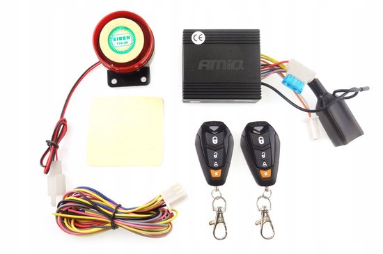 AMiO Universeel Motor Beveiligingsalarm DIY met Draadloze Afstandsbediening Alarm
