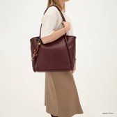 Zebra Trends Sofie Laptoptas - 15.6 inch - Shopper - Laptopvak - Ritsvak - Bag Charm - Dames Werktas - Bordeaux rood