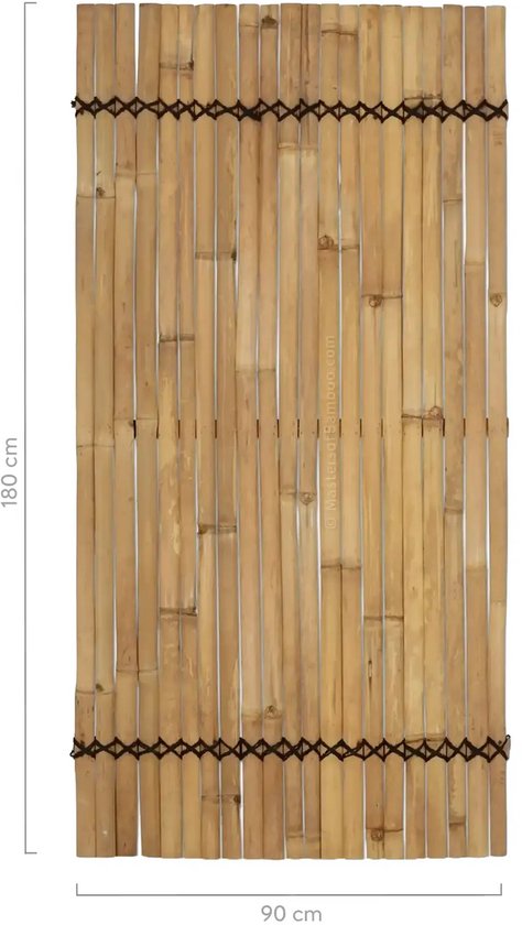 Masters of Bamboo® Bamboe Schutting Budget - 90 x 180 cm - Naturel - Tuinscherm / Bamboe scherm