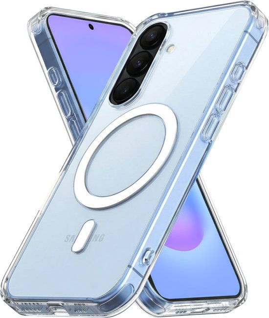 My Case Transparant Hoesje - Convient pour Samsung A57 - Convient pour MagSafe - Élancé - Robuste - Choc proof