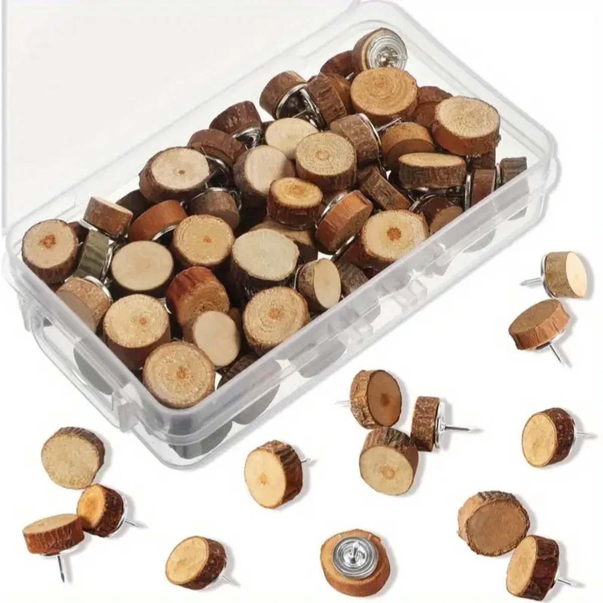 Kurk24 - Pushpins - Boomstammetjes - 40 stuks