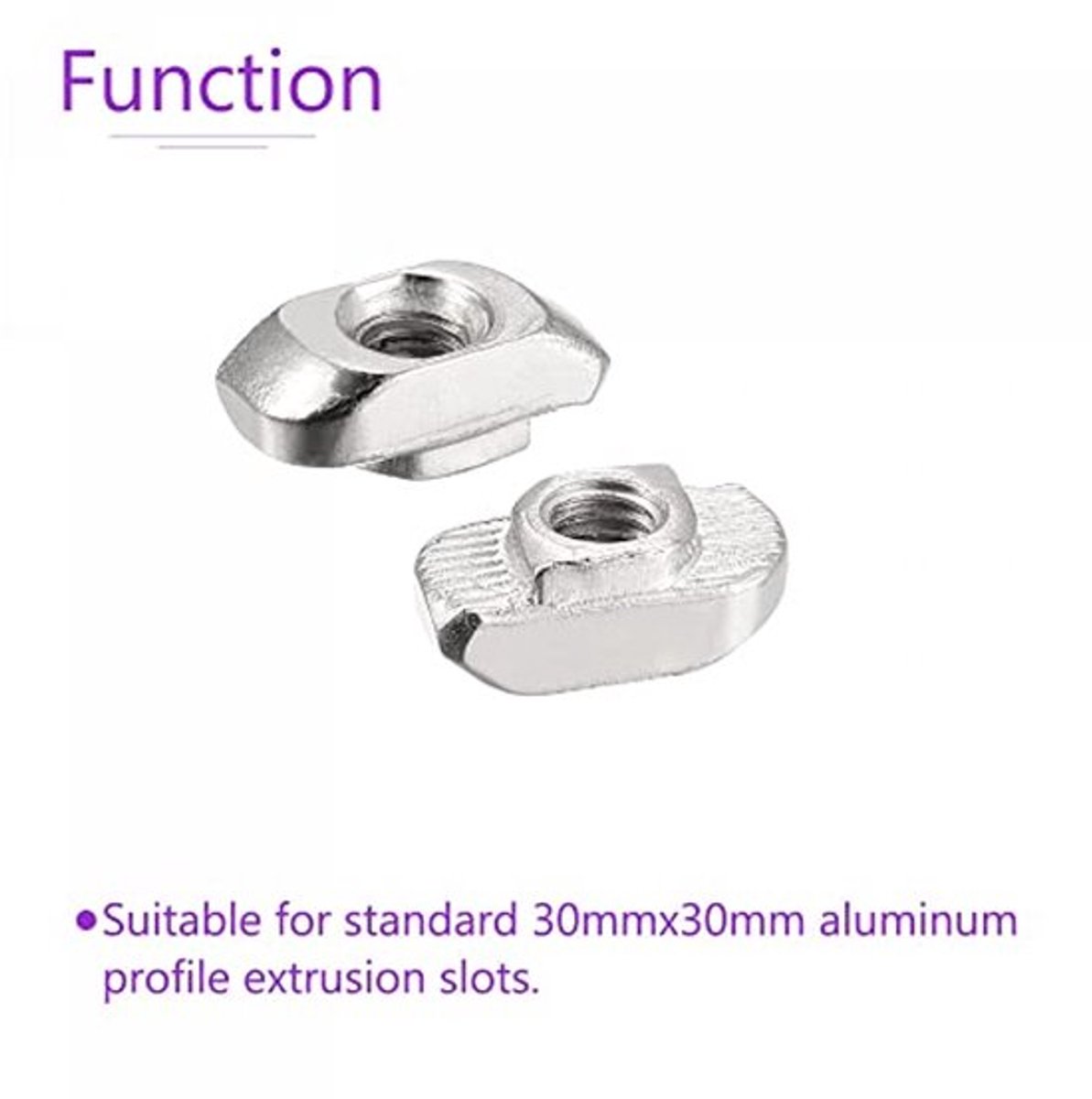 10 Pack Series 3030 - Sliding T Slot Nut M5 - Half Round Rollers - Aluminium Extrusie voor 3D Printer