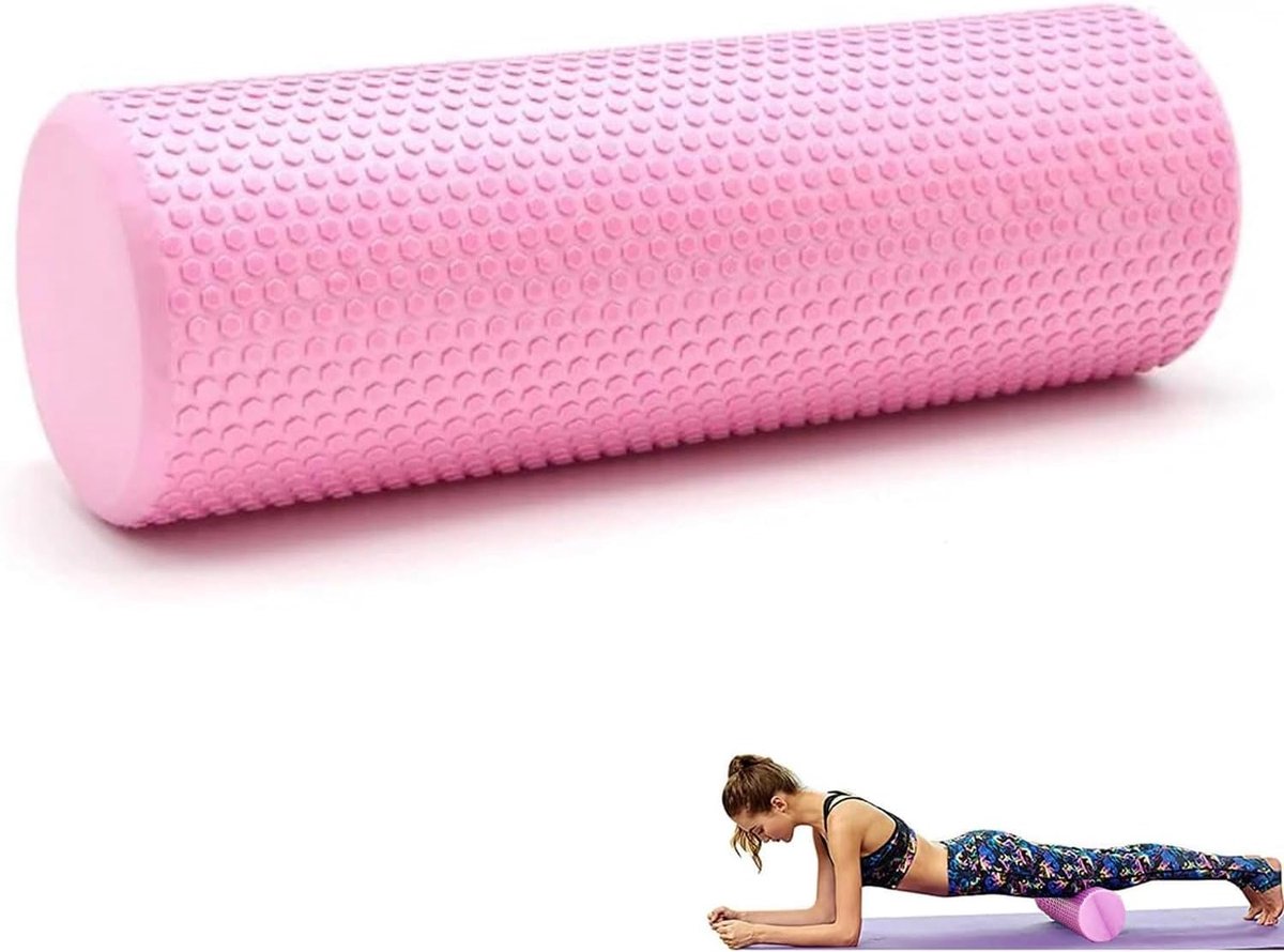 Foam Roller - Schuimrubber rol Massagerol - Spierherstel Yoga - 3D Antislip Oppervlak - 45x15cm - Meerdere Kleuren