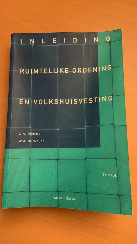 Inleiding ruimtelijke ordening en volkshuisvesting - cover