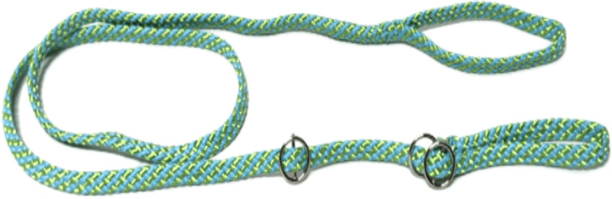 Chikko Quality - Vanglijn met Dubbele Stop - Lichtblauw/groen - 165cmx10mm