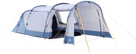 NOMAD® Dogon 280 LW Familietent - Lichtgewicht tunneltent - 4 personen - Ruime leefruimte - Verduistend binnendoentent - Goede Ventilatie - Grijs van Merkloos — afbeelding 2