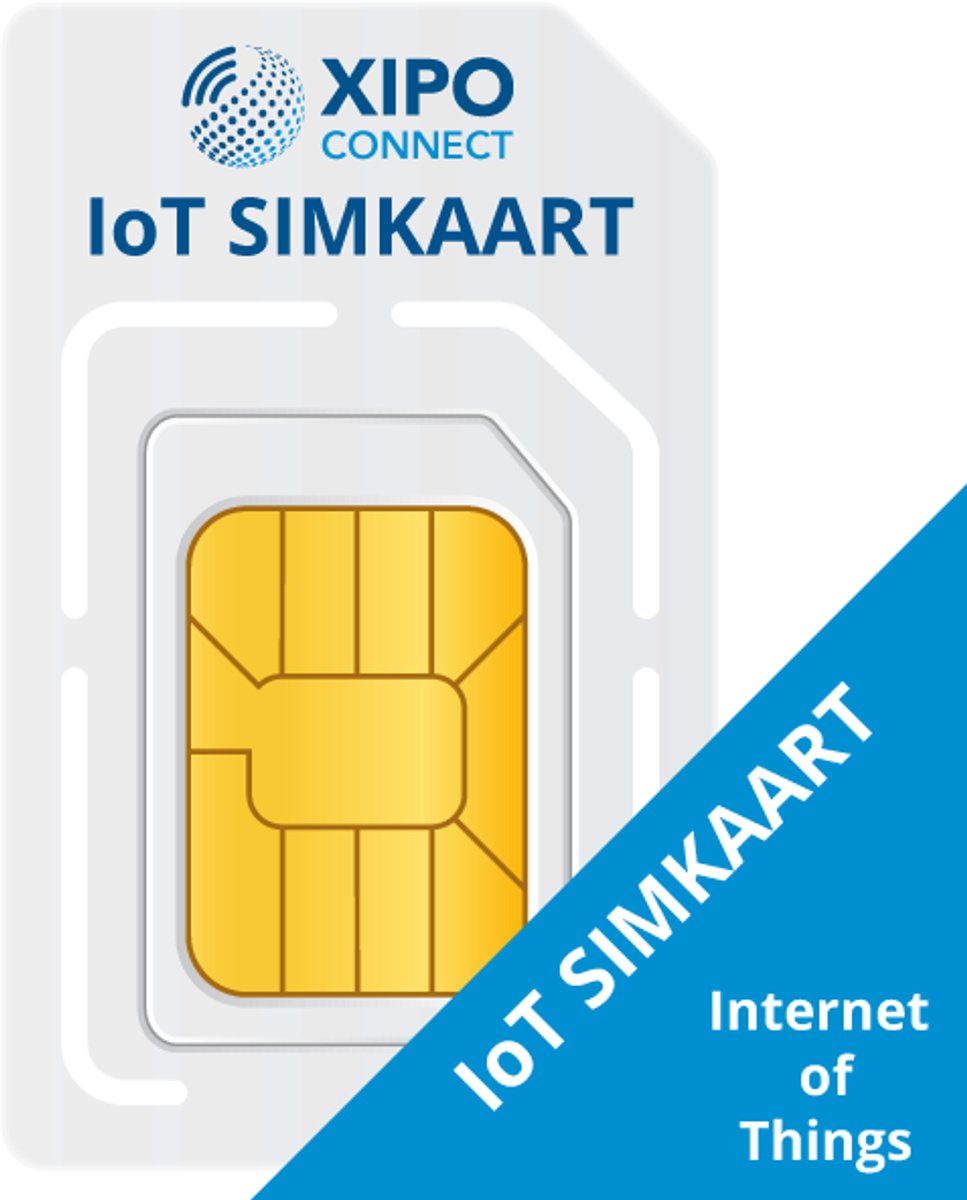 XIPO CONNECT - 3 IoT Simkaarten Wereldwijd + 300 MB & 50 SMS per Sim - 5 Jaar geldig