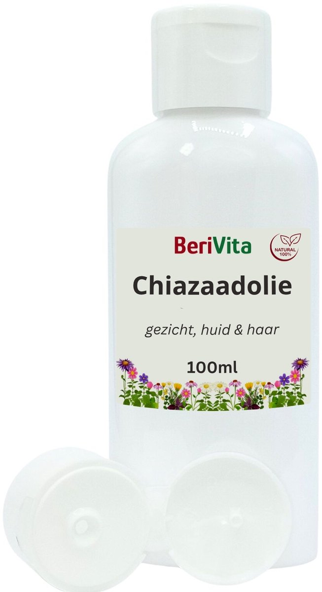 Chiazaad Olie Puur 100ml - Koudgeperste Chiazaadolie van Chia zaden - Huid en Haar