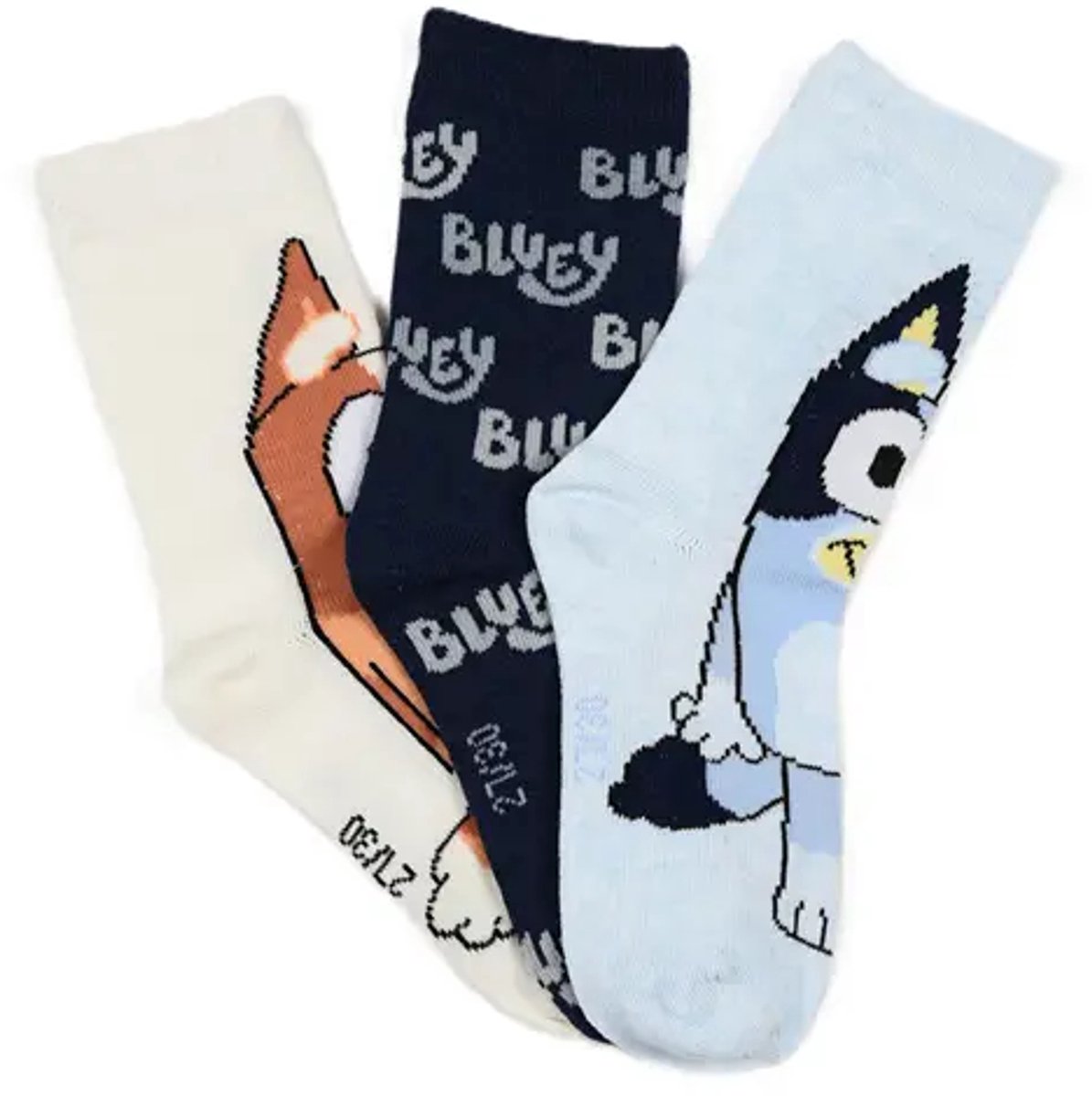 Bluey Sokken Kinderen – 3 Paar – Bluey & Bingo – Maten 31-34 – Katoenmix – Officiële licentie