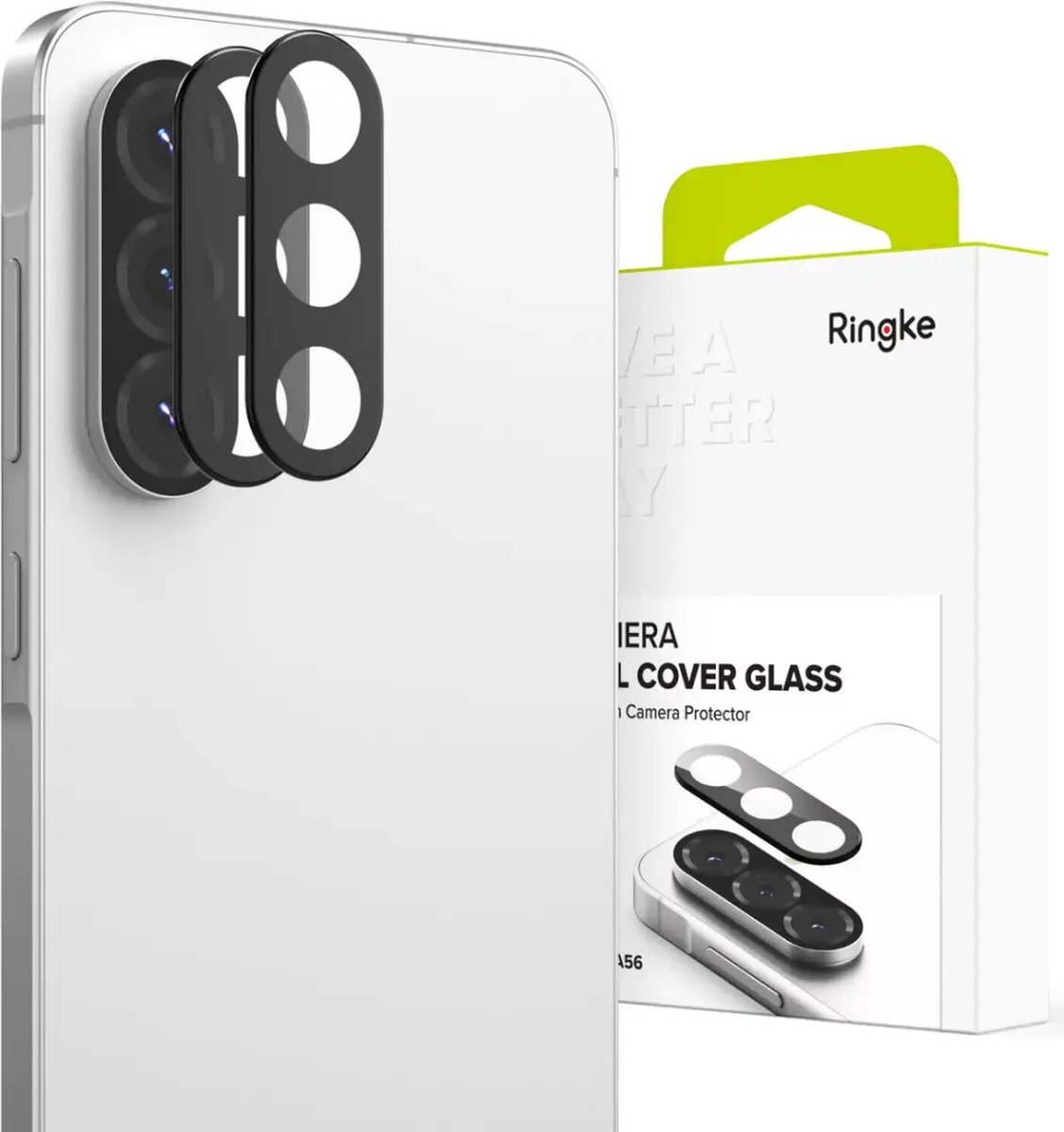 Ringke Full Cover Glass Samsung Galaxy A56 Camera Protector Glas (2-Pack)