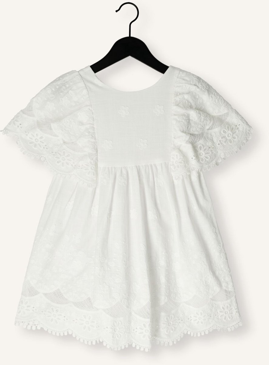 MAYORAL Cotton Dress Meisjes - Jurk - Wit - Maat 128